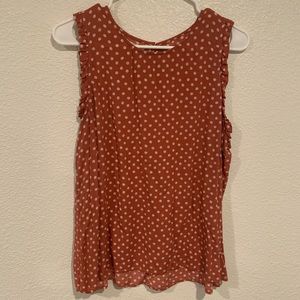 Maurices polkadot Tank Top
Rustic red color￼